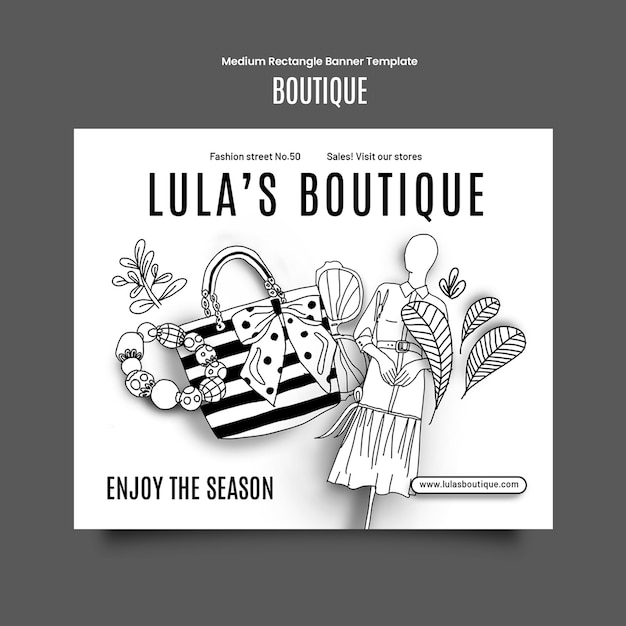 Entwurf von Boutique-Vorlagen