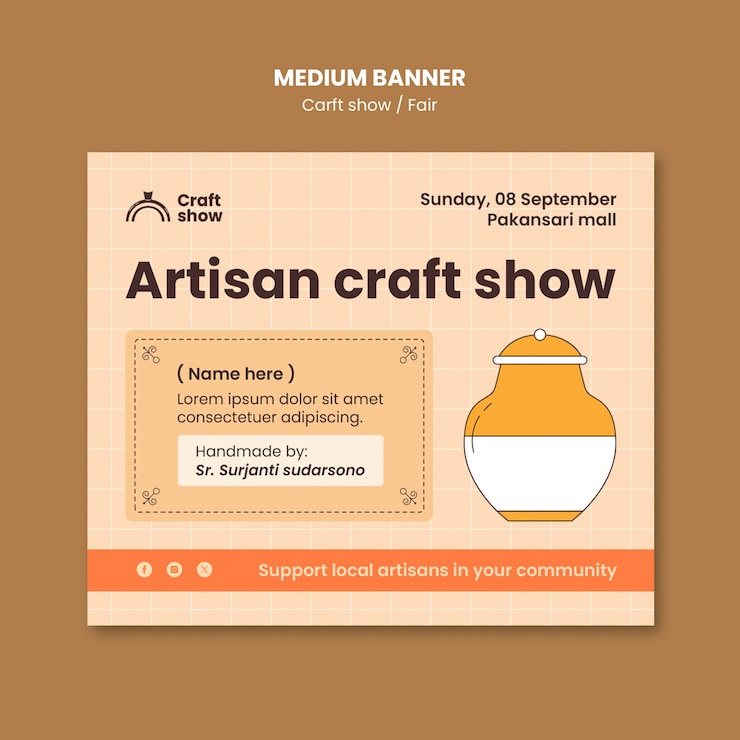 Kostenlose PSD entwurf von craft-show-vorlagen