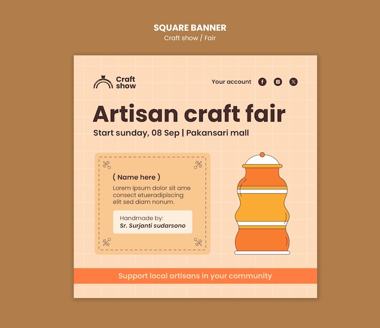 Kostenlose PSD entwurf von craft-show-vorlagen