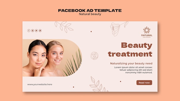 Kostenlose PSD entwurf von vorlagen für natürliche schönheit