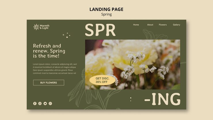 Kostenlose PSD entwurfsvorlage für frühlingsblumen