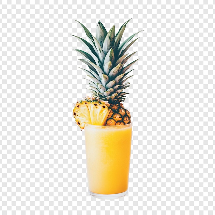 Kostenlose PSD erfrischender ananas-smoothie ein tropisches vergnügen