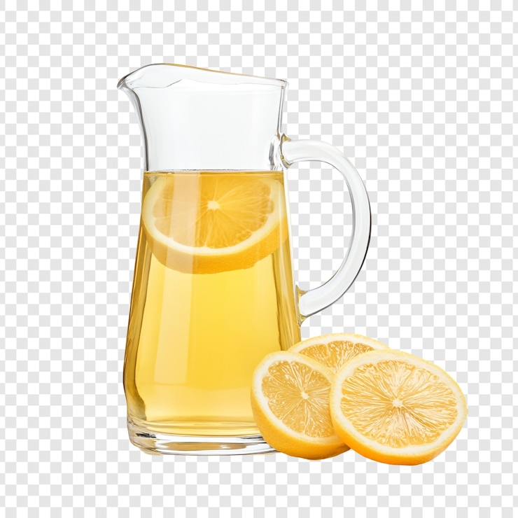 Kostenlose PSD erfrischender lemonadenkrug mit zitronenscheiben