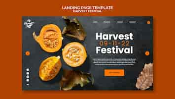 Kostenlose PSD erntefest-landingpage