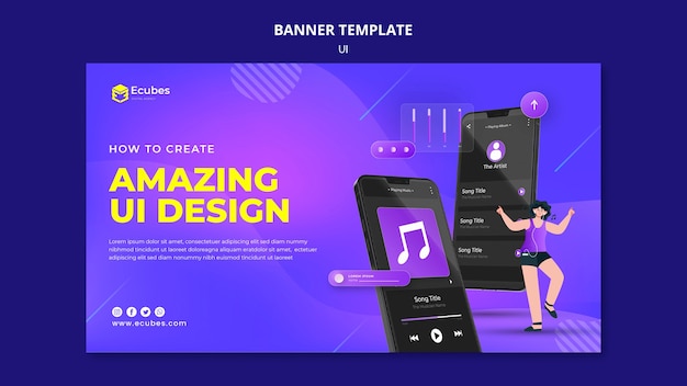 Erstaunliche ui-design-banner-vorlage