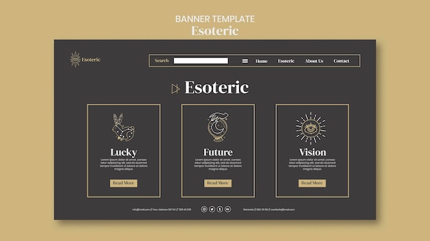 Esoterische Banner-Vorlage
