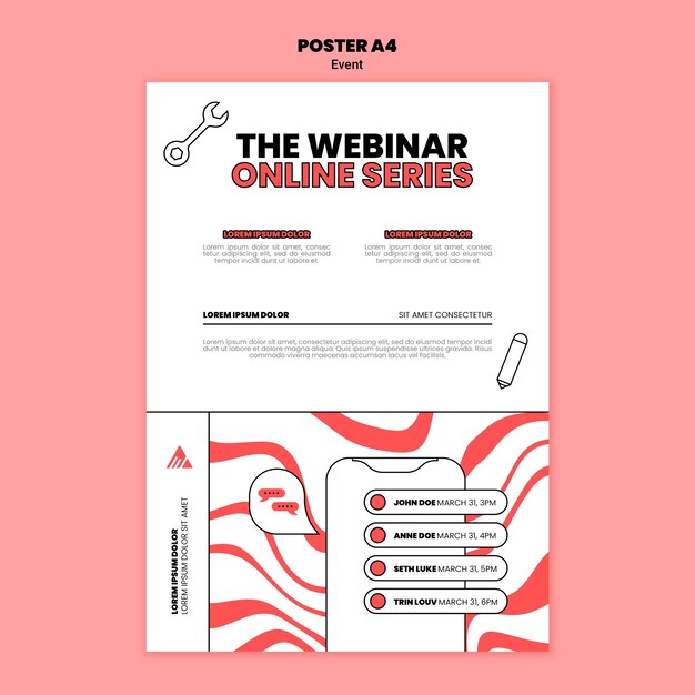 Event online webinar poster vorlage