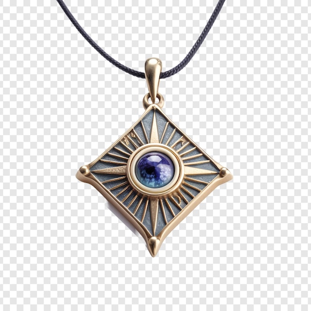 Kostenlose PSD evil eye necklace isoliert auf durchsichtigem hintergrund