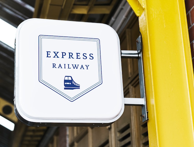 Express Bahnhof Signage Modell