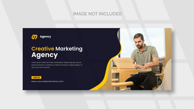 Facebook-Cover für digitales Marketing und Web-Banner-Vorlage