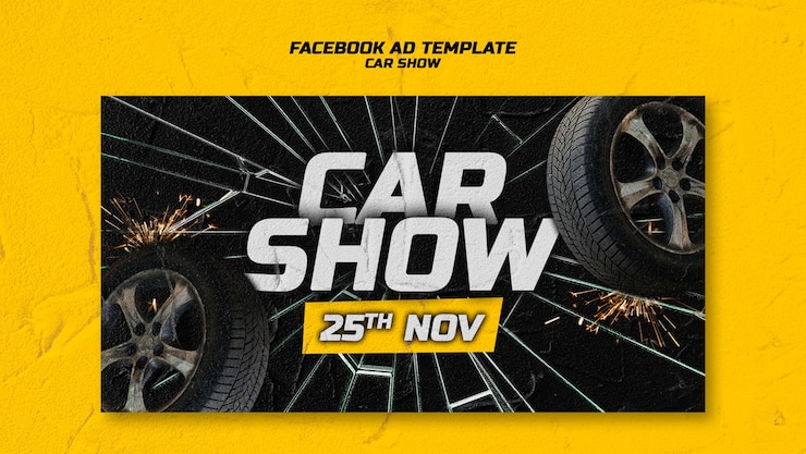 Kostenlose PSD facebook-vorlage für autoshow