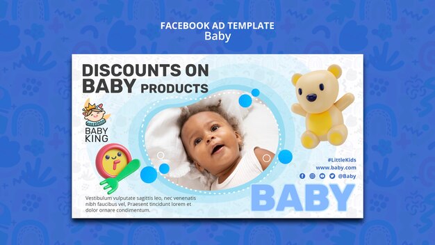 Kostenlose PSD facebook-vorlage für babyinformationen