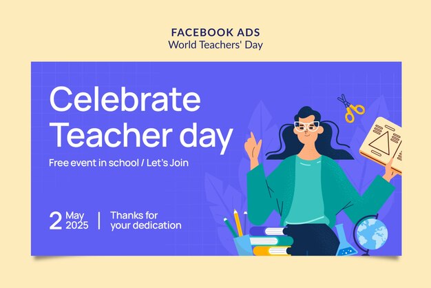 Facebook-Vorlage für den Weltlehrertag