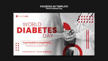 Kostenlose PSD facebook-vorlage für diabetes-tagesbewusstsein
