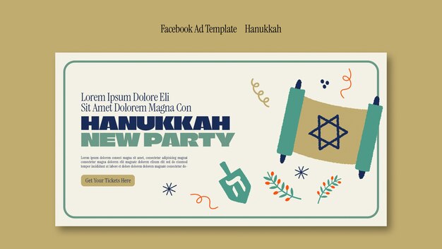 Facebook-Vorlage für die Chanukka-Feier