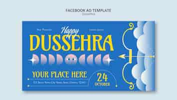 Kostenlose PSD facebook-vorlage für die dussehra-feier