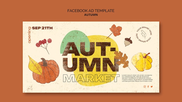 Facebook-vorlage für die herbstsaison