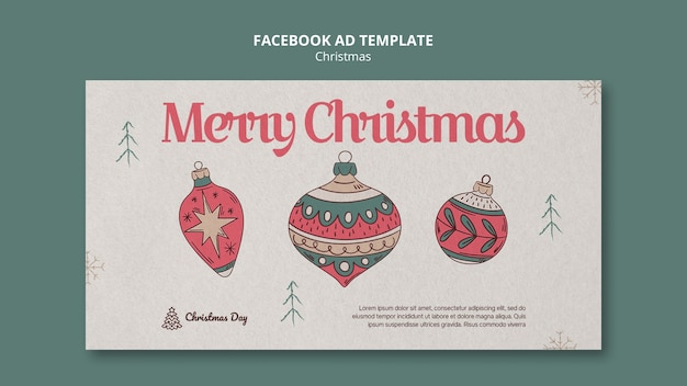 Kostenlose PSD facebook-vorlage für die weihnachtsfeier