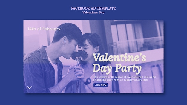 Facebook-Vorlage für Feiern zum Valentinstag