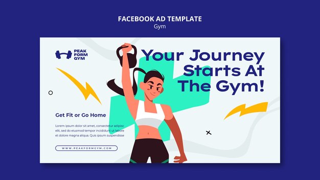 Facebook-vorlage für fitness-training