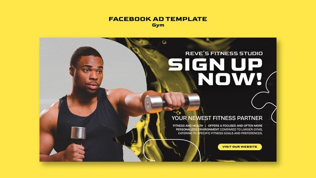 Facebook-Vorlage für Fitness-Training