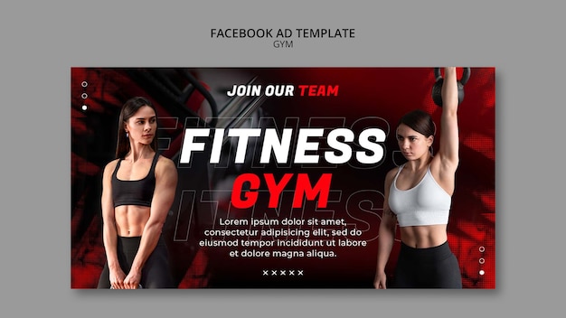 Kostenlose PSD facebook-vorlage für fitness-training