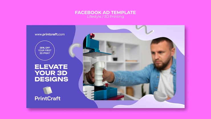 Kostenlose PSD facebook-vorlage für flaches design und lebensstil