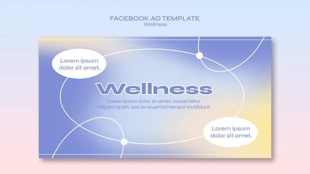 Kostenlose PSD facebook-vorlage für gradienten-wellness