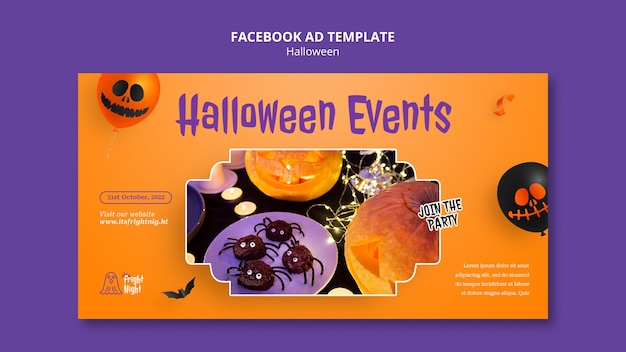 Facebook-vorlage für halloween-feier