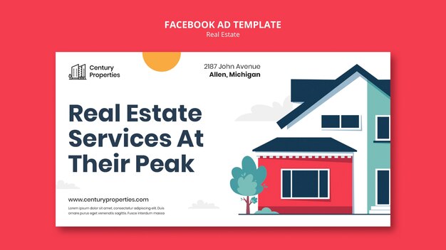 Facebook-Vorlage für Immobilien