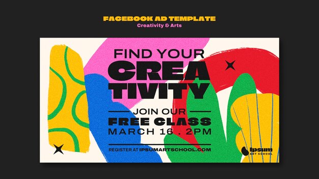 Facebook-Vorlage für Kreativität und Kunst