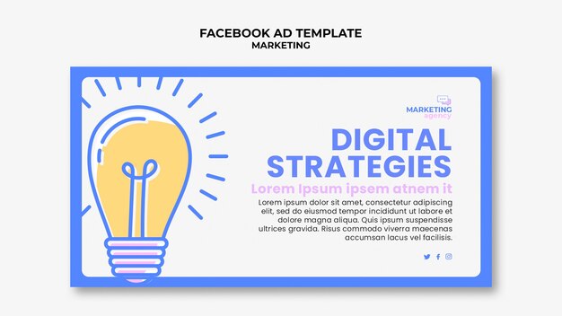 Facebook-Vorlage für Marketingstrategie