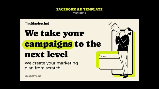 Facebook-Vorlage für Marketingstrategie