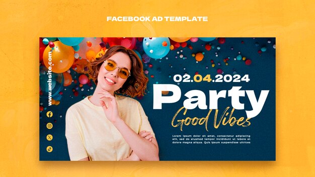 Facebook-Vorlage für Partyunterhaltung