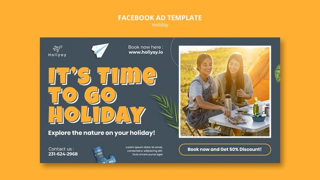 Facebook-Vorlage für Urlaubsspaß