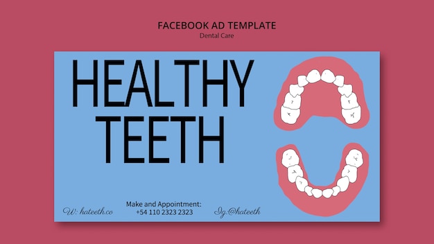 Facebook-vorlage für zahnpflege