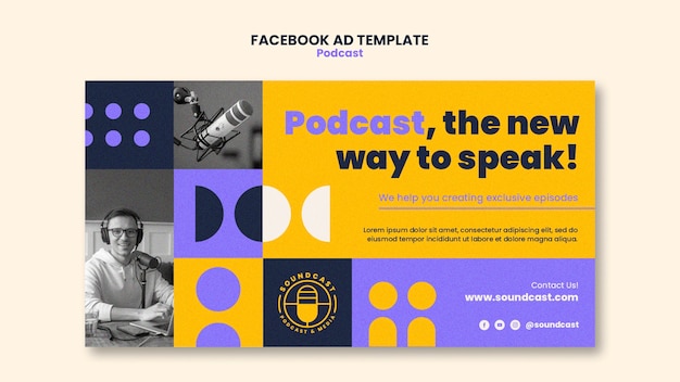Facebook-Vorlage zum Anhören von Podcasts