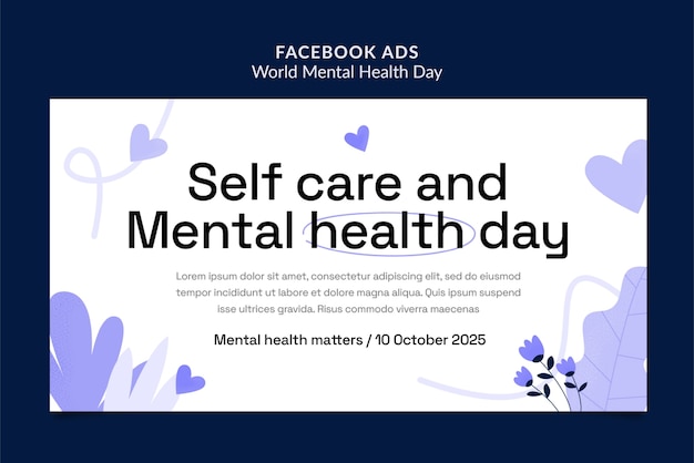 Facebook-Vorlage zum Welttag der psychischen Gesundheit
