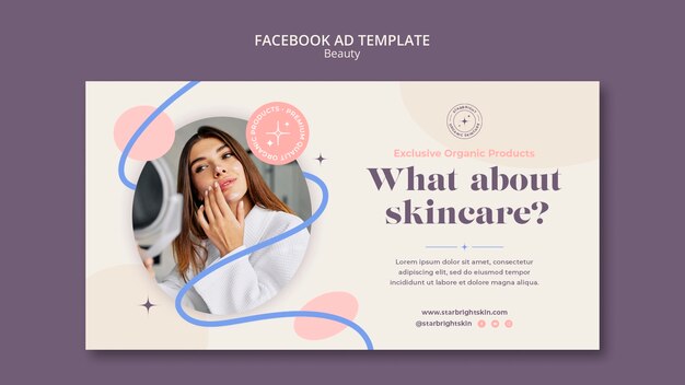 Facebook-Werbung im minimalistischen Beauty-Design