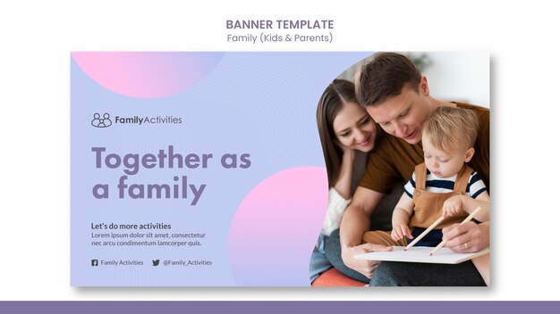Familienfahnenschablone mit Foto