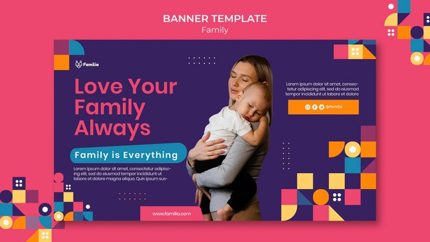 Familieninspirierte Bannervorlage