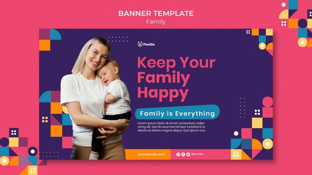 Familieninspirierte Bannervorlage