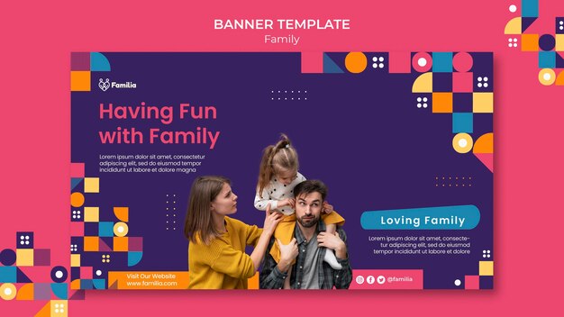 Familieninspirierte Bannervorlage