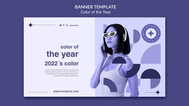 Farbe des Jahres 2022 Banner-Vorlage