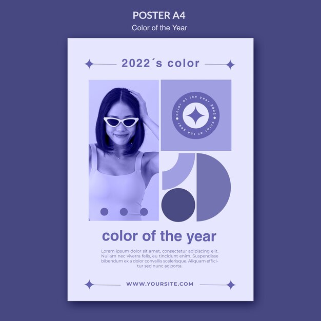 Farbe des Jahres 2022 Plakatvorlage