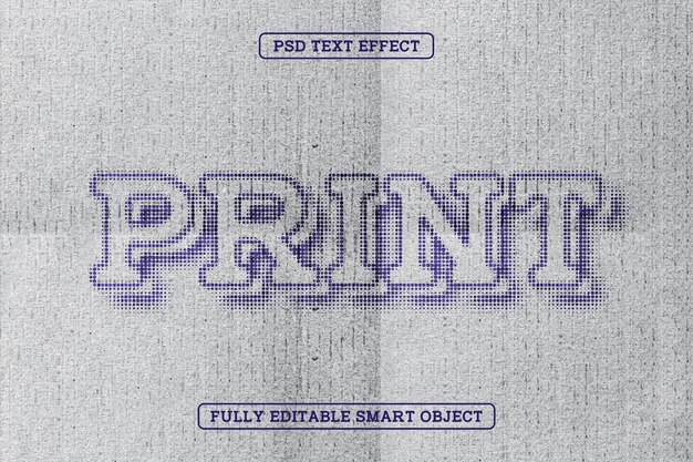 Farbige Halftone-Punkte Textur-Druck-Text-Effekt