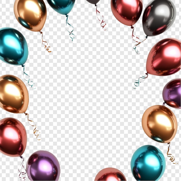 Farbige Metallballons feiern einen festlichen Anlass