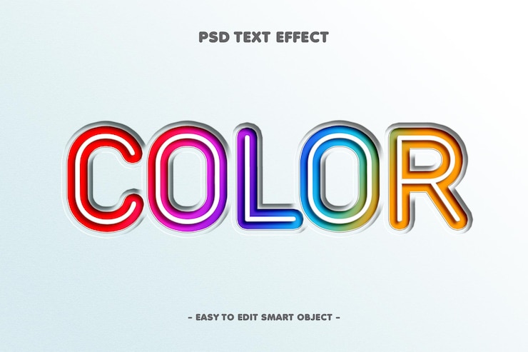 Kostenlose PSD farbtext-effekt