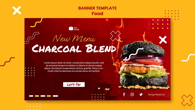 Kostenlose PSD farbverlauf-food-banner-template-design