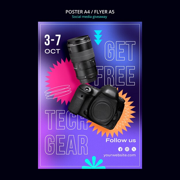 Farbverlaufs-Social-Media-Giveaway-Poster
